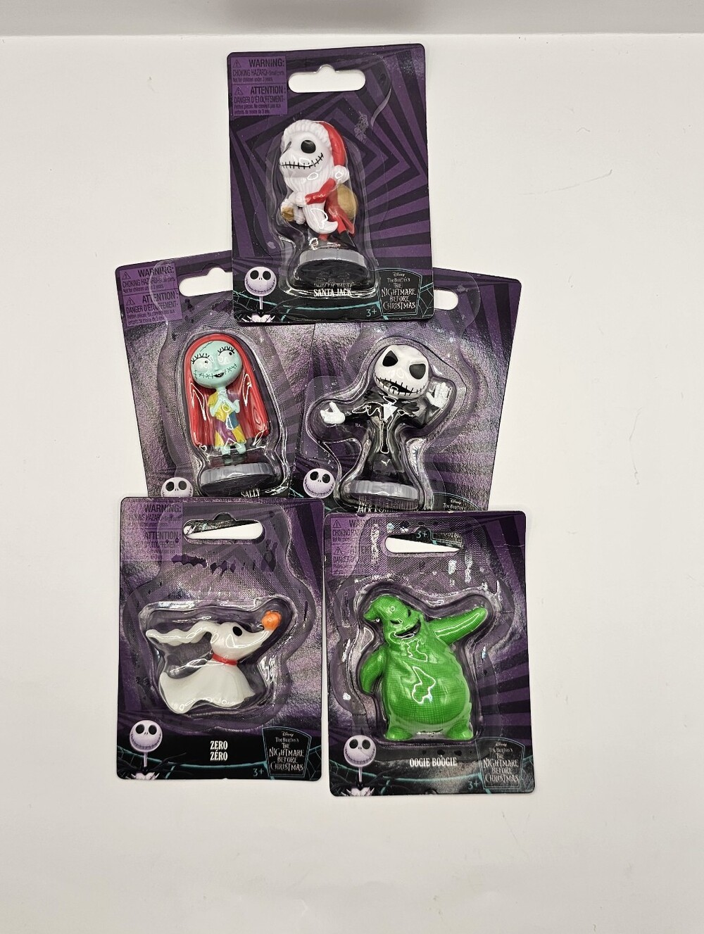 Disney Nightmare Before Christmas Figures (5)- Jack, Salky, Zero, Oogie Boogie